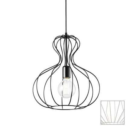 Závěsné svítidlo Ideal Lux SP1 Ampolla-1 SP1 148502 černé 35cm