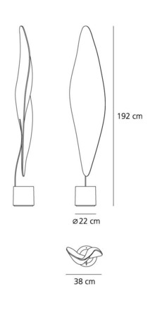 Artemide stojací lampa Cosmic Leaf Floor G53 max 20 W 220-240 V