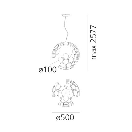 Artemide závěsné svítidlo Scopas 80 W 3000K stmívatelné APP