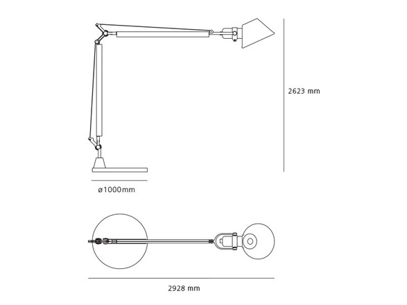Artemide venkovní LED svítidlo Tolomeo XXL 55 W 220-240 V 3000K