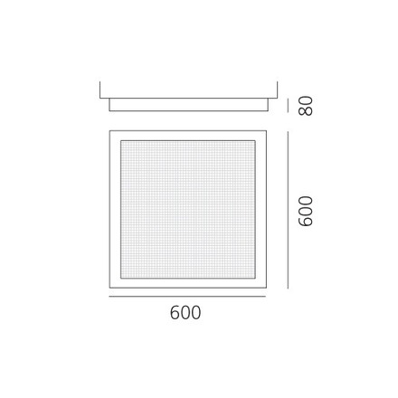 Artemide LED svítidlo Altrove 600 76 W 3000K stmívatelné na stěnu i strop