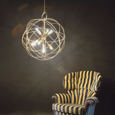 Závěsné svítidlo Ideal Lux Konse SP6 oro 156026 zlaté 60cm