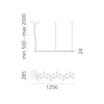 Artemide závěsné LED svítidlo Led Net Line 125 45 W 220-240 V 3000K stmívatelné APP