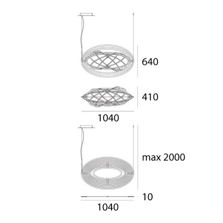 Artemide závěsné svítidlo Copernico 30 W 3000K stmívatelné