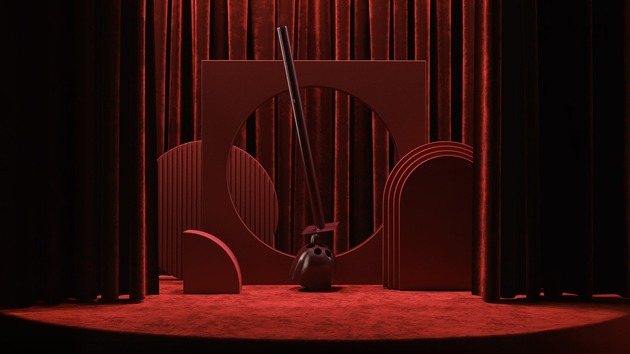 Artemide stojací LED svítidlo Ilio 45 W 2700K stmívatelné App kompatibilní lesklá černá