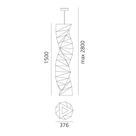 Artemide závěsné LED svítidlo Tatsuno-Otoshigo 28 W 3000K stmívatelné