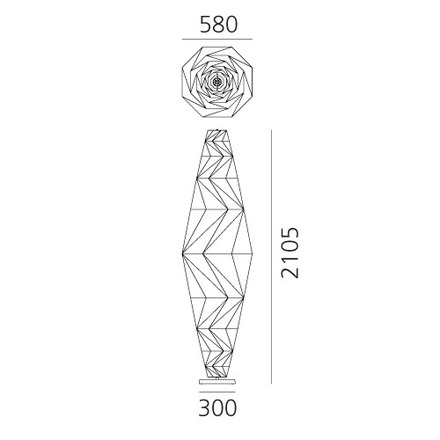 Artemide stojací lampa Minomushi Floor 28 W LED 3000K Design Collection