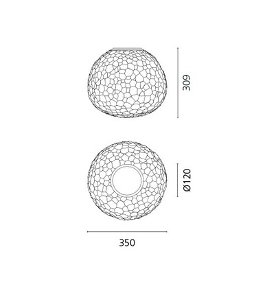 Artemide nástěnné/stropní svítidlo Meteorite 35 E27 max 21 W 220-240 V