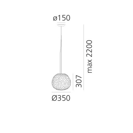 Artemide závěsné svítidlo Meteorite 35 E27 21W