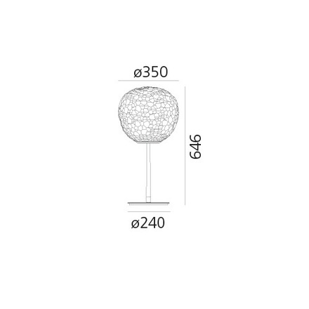 Artemide stolní lampa Meteorite 35 E27 21W Design Collection