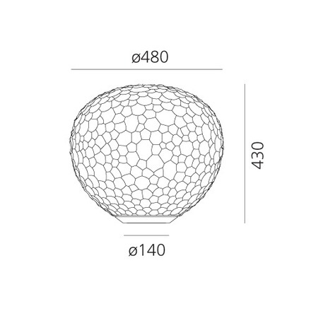 Artemide stolní svítidlo Meteorite 48 E27 21W Design Collection