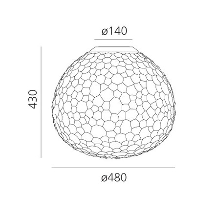 Artemide stropní svítidlo Meteorite 48 E27 max 21 W