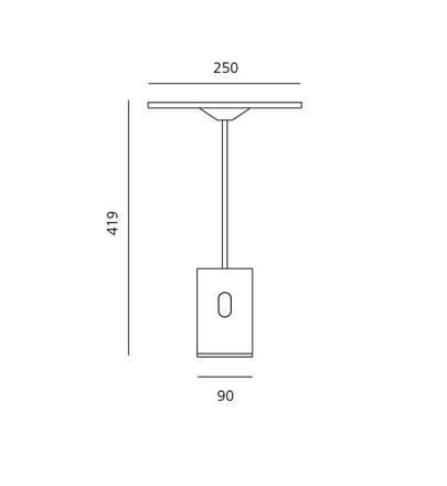 Artemide stolní LED lampa Sisifo 14 W stmívatelná