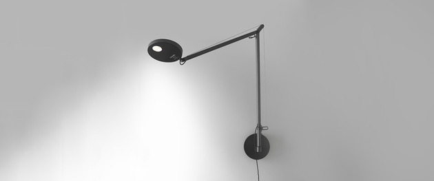 Artemide stolní/nástěnná/stojací LED lampa Demetra 8 W 2700K stmívatelná antracitová bez podstavce