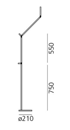 Artemide stolní/nástěnná/stojací LED lampa Demetra Professional 12 W 3000K stmívatelná černá bez podstavce