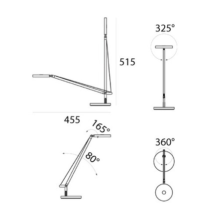 Artemide stolní lampa Demetra Micro 6 W 2700K stmívatelná černá