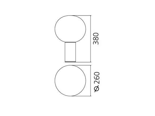 Artemide stolní lampa Laguna 26 matná mosaz E27 max 20 W stmívatelná