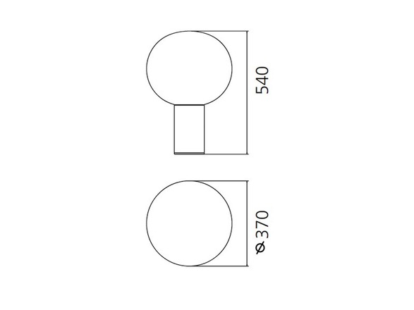 Artemide stolní lampa Laguna 37 matná mosaz E27 stmívatelná