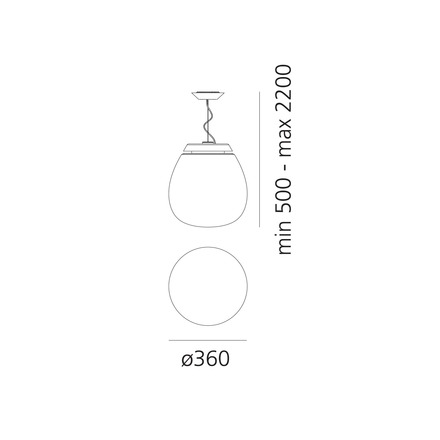 Artemide závěsné svítidlo Empatia 36 LED 24 W 220-240 V stmívatelné 3000K