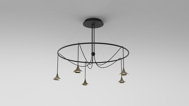 Artemide závěsné svítidlo Unterlinden 7,5 W 3000K mosaz