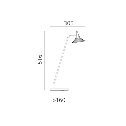 Artemide stolní lampa Unterlinden Design Collection 9 W 2700K mosaz stmívatelná