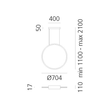 Artemide závěsné svítidlo Discovery Vertical 70 RGBW 42 W stmívatelné App