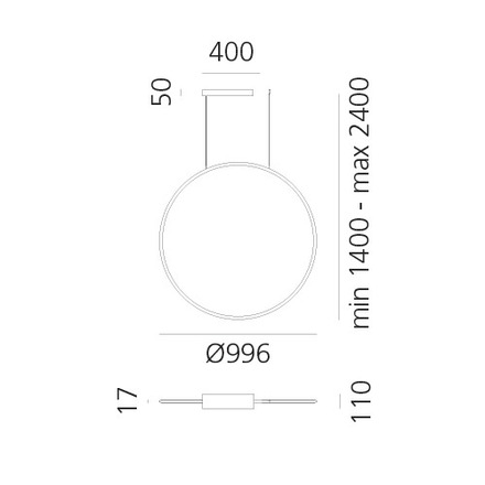 Artemide závěsné svítidlo Discovery Vertical 100 TW 71 W 2700-6500K DALI stmívatelné