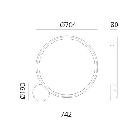 Artemide nástěnné/stropní svítidlo Discovery 40 W 220-240 V stmívatelné 3000K černé