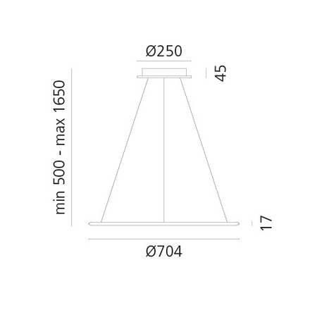 Artemide závěsné svítidlo Discovery 40 W 220-240 V 3000K stmívatelné APP