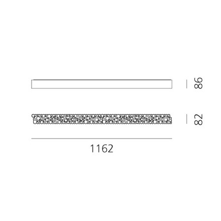 Artemide stropní LED svítidlo Calipso Linear System 120 43 W 3000K stmívatelné APP