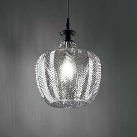 Závěsné svítidlo Ideal Lux LORD SP1 AMBRA 263656 E27 1x60W IP20 23cm jantarové