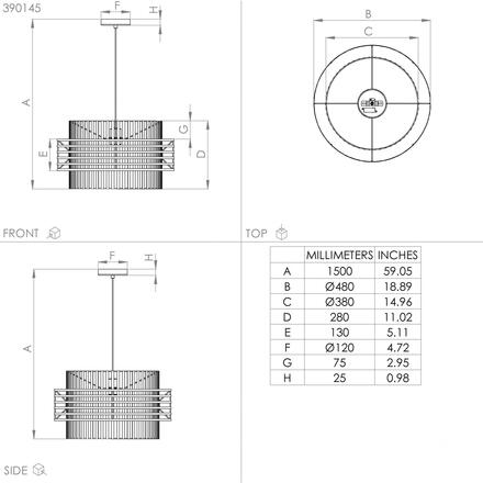 EGLO Závěsné svítidlo OLTAMAR 390145