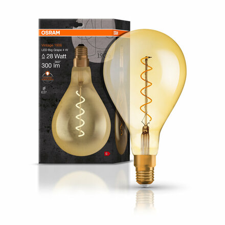 OSRAM Vintage 1906 LED CL A160  FIL GOLD 28 non-dim  5W/820 E27