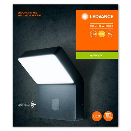 LEDVANCE ENDURA Style Wall Wide Sensor 12W Dark Gray 4058075205666