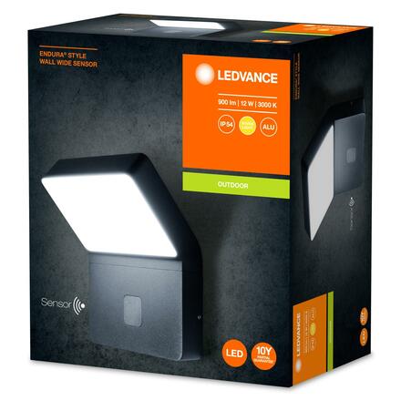 LEDVANCE ENDURA Style Wall Wide Sensor 12W Dark Gray 4058075205666