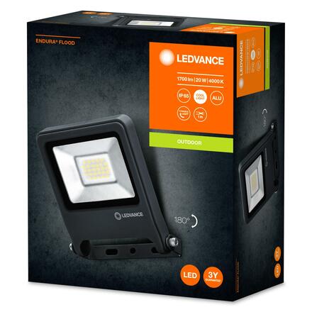 LEDVANCE LED reflektor ENDURA Flood 20 W 4000 K tmavě šedá 4058075206687