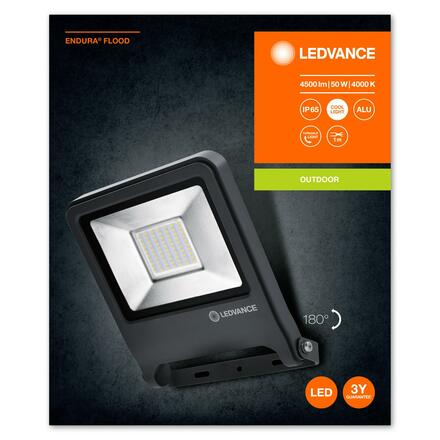 LEDVANCE LED reflektor ENDURA Flood 50 W 4000 K tmavě šedá 4058075206724