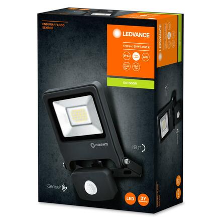 LEDVANCE LED reflektor ENDURA Flood Sensor 20 W 4000 K tmavě šedá 4058075206748