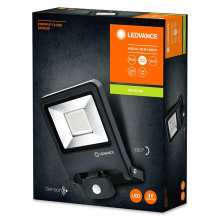 LEDVANCE LED reflektor ENDURA Flood Sensor 50 W 4000 K tmavě šedá 4058075206786