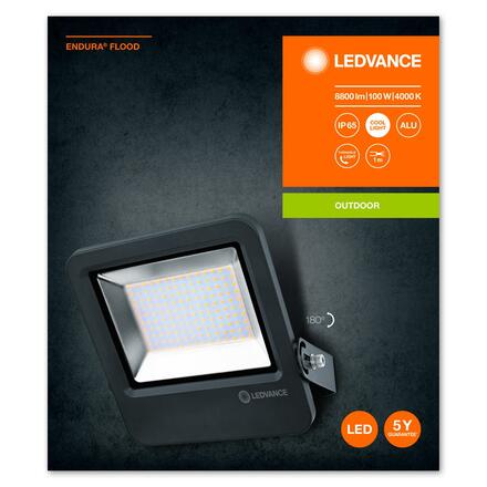 LEDVANCE LED reflektor ENDURA Flood 100 W 4000 K tmavě šedá 4058075206809