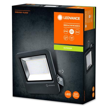 LEDVANCE LED reflektor ENDURA Flood 100 W 4000 K tmavě šedá 4058075206809