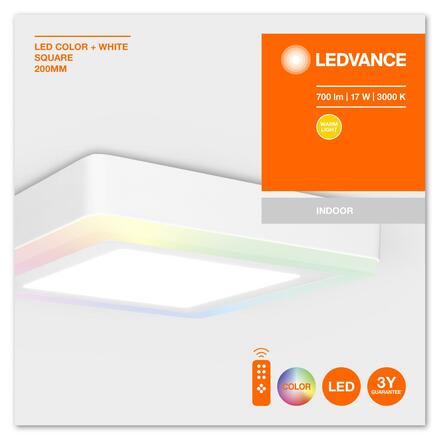 LEDVANCE LED Color + White Square 200mm 17W + RC 4058075227576