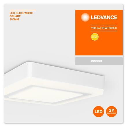 LEDVANCE LED Click White Square 300mm 18W 4058075260573