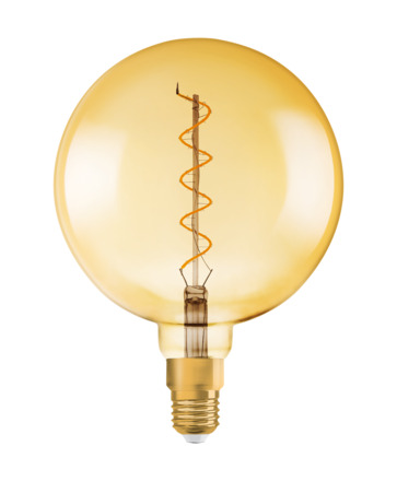 OSRAM Vintage 1906 LED dim CL GLOBE200 FIL GOLD 28 dim 5W/820 E27