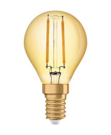 OSRAM Vintage 1906 LED CL P FIL GOLD 22 non-dim 2,5W/824 E14