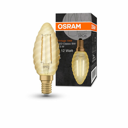 OSRAM Vintage 1906 LED CL BW FIL GOLD 12 non-dim 1,5W/824 E14