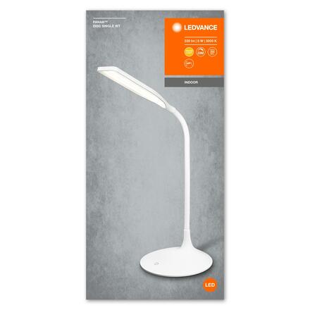 LEDVANCE stolní lampa do kanceláře Panan Disc Single bílá DIM 3000K 4058075321267