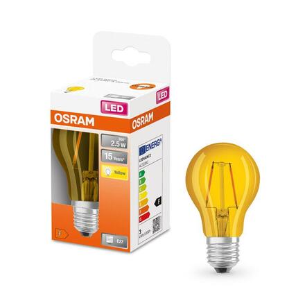 LEDVANCE LED Star Classic A 15 Decor 2.5W 622 Yellow E27 4058075433922