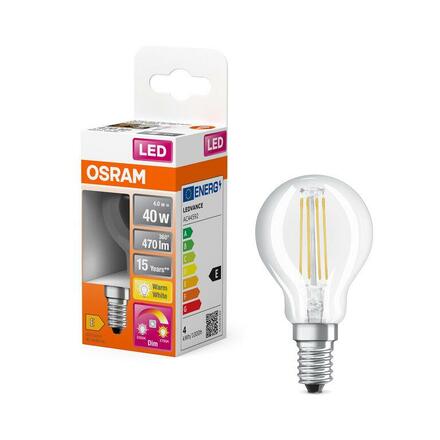 LEDVANCE LED Superstar Plus Classic P 40 Filament Glow DIM 4W 822-827 E14 4058075435476