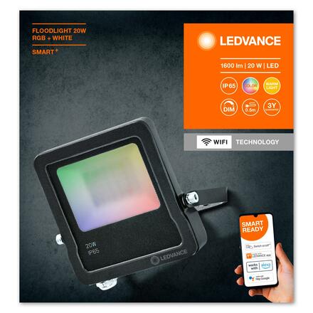 LEDVANCE SMART+ Wifi Floodlight 20W RGB + W 4058075474628